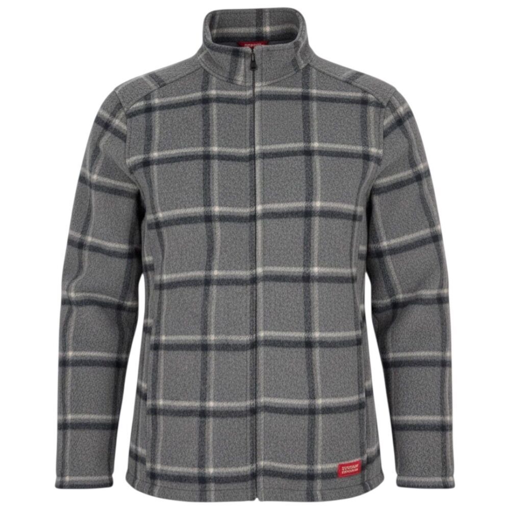 NWT Stormy Kromer Men's Plaid Boundary Wool Blend Fleece Jacket Blue Slate Med